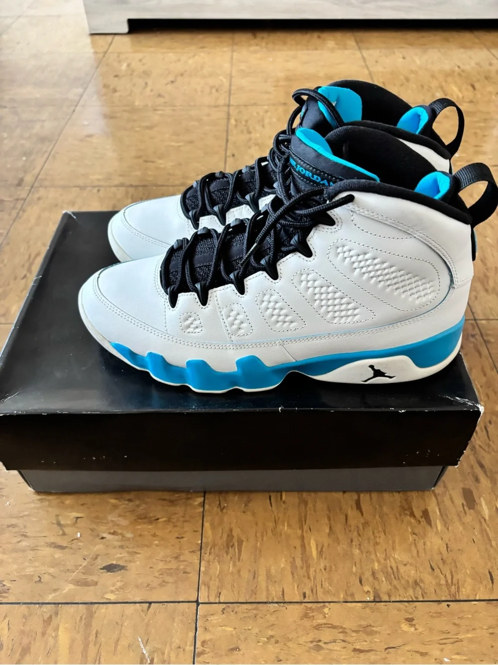 Jordan 9s Carolina blue